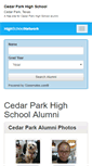 Mobile Screenshot of cedarparkhighschool.net